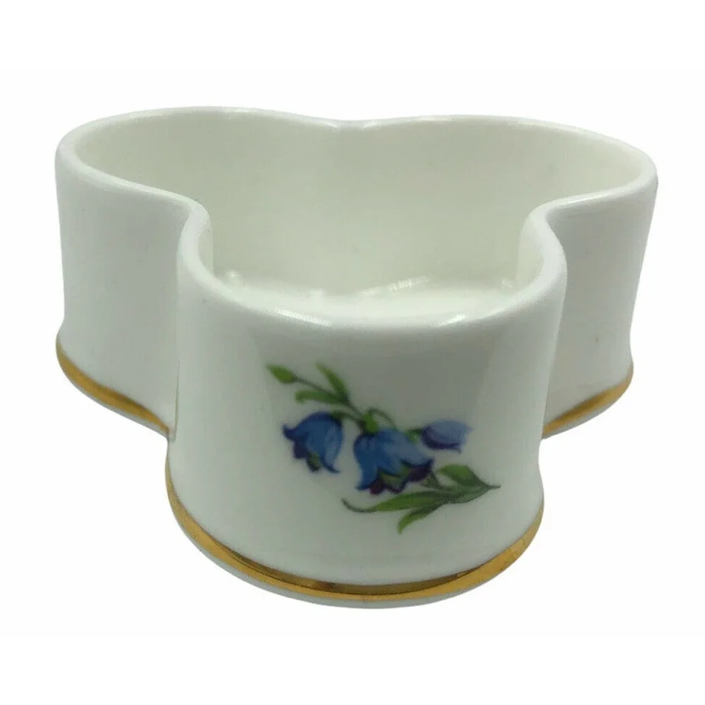 Princess Royale Fine Bone China England Cloverleaf Shaped Trinket Box Floral